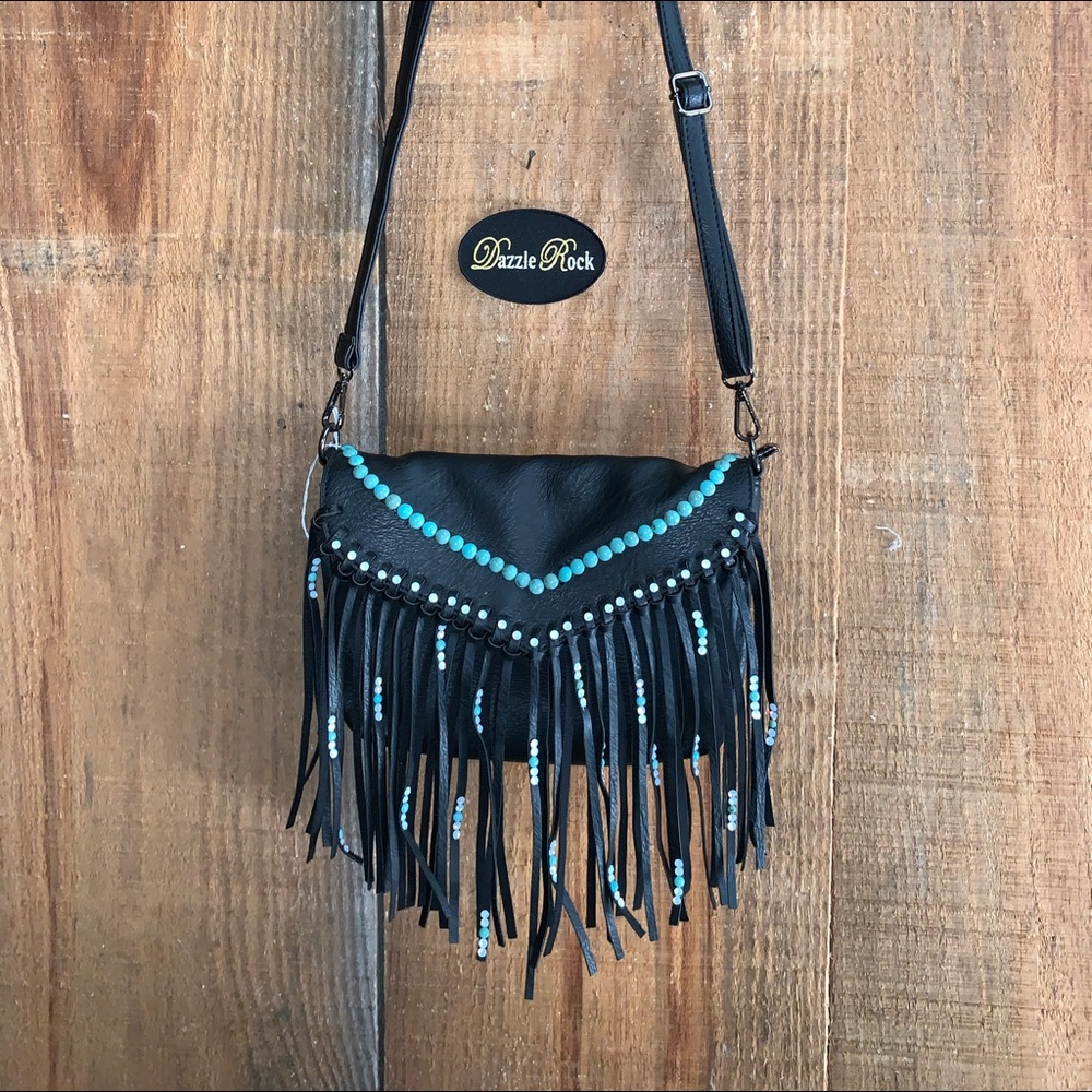 Black & Turquoise Crossbody Bag